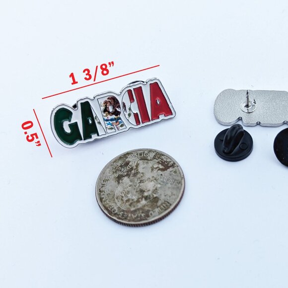 Pin Garcia Pin for Caps Clothing Enamel Badge MTZ Mexican Flag Pin Garcia Flag - Picture 3 of 5